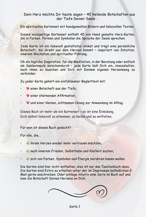 Your heart wants to tell you today: 40 spiritual heart messages with affirmations and exercises